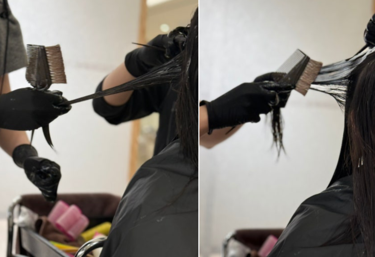 서초구 여자 그레이스펌 둥근형 얼굴에 머리가 잘 안 마르는게 고민 시술 사례 이미지 3