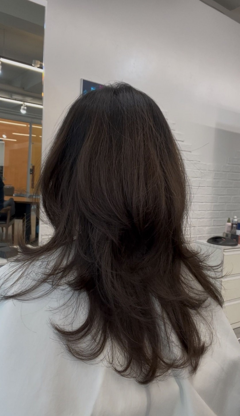 청주시 여자 롱레이어컷 시술 사례 이미지 2
