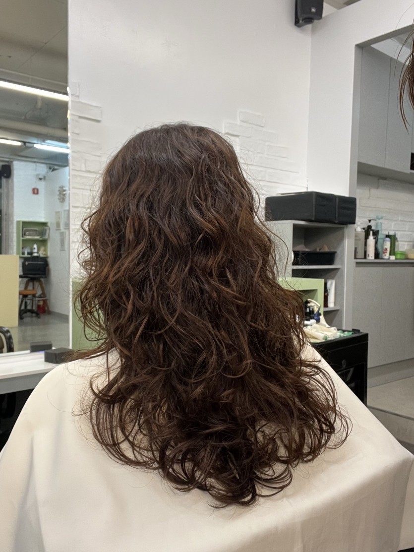 청주시 여자 히피펌 펌성공 어려운 가는모발셋팅펌 시술 사례 이미지 6